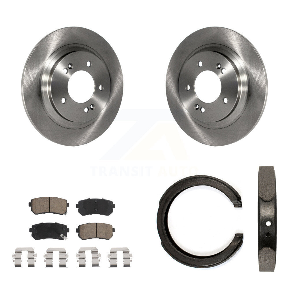 Kit de plaquettes en céramique et de patins de frein de stationnement, Rotors à disque arrière, pour Kia Optima