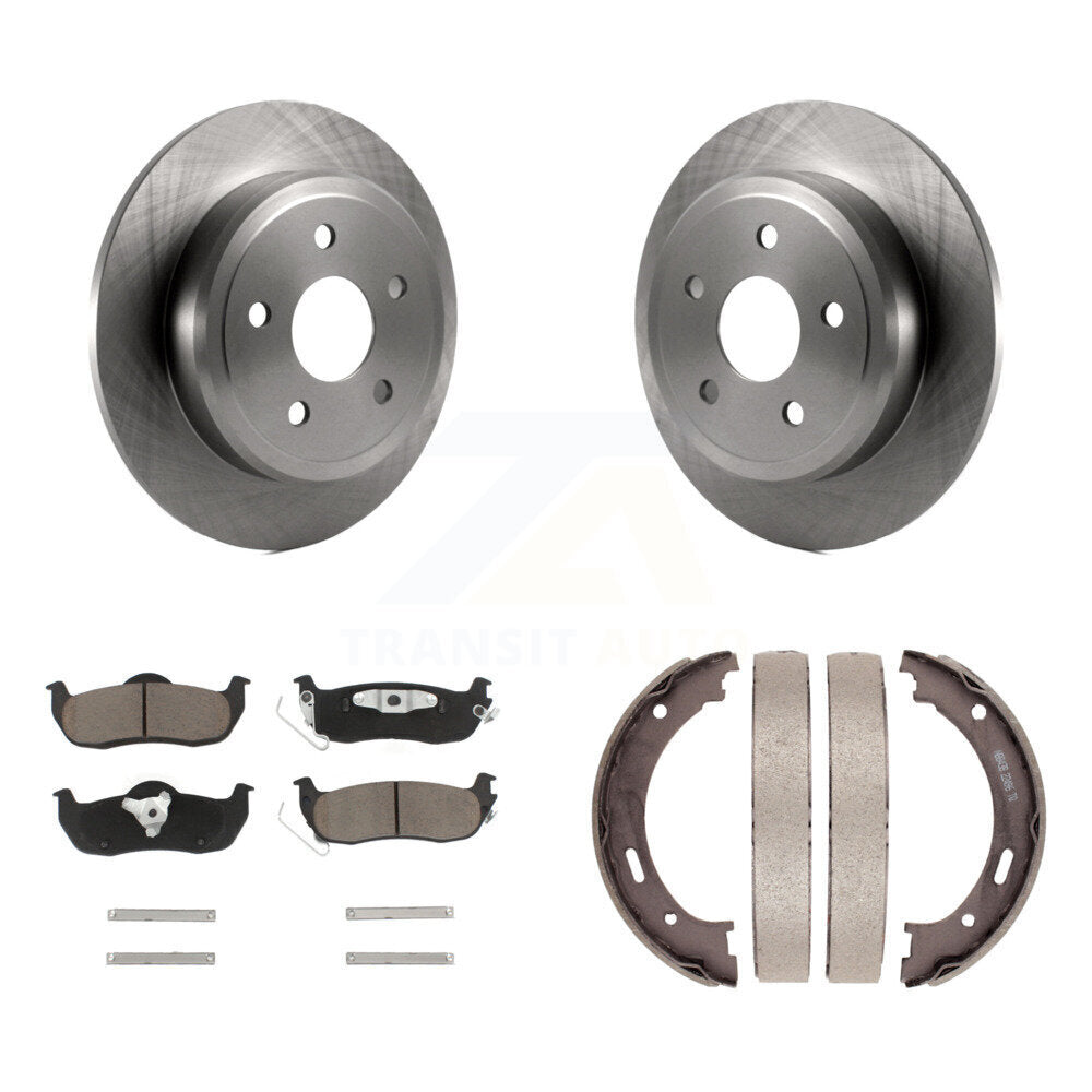Kit de plaquettes en céramique et de freins de stationnement, Rotors à disque arrière, pour Jeep Grand Cherokee