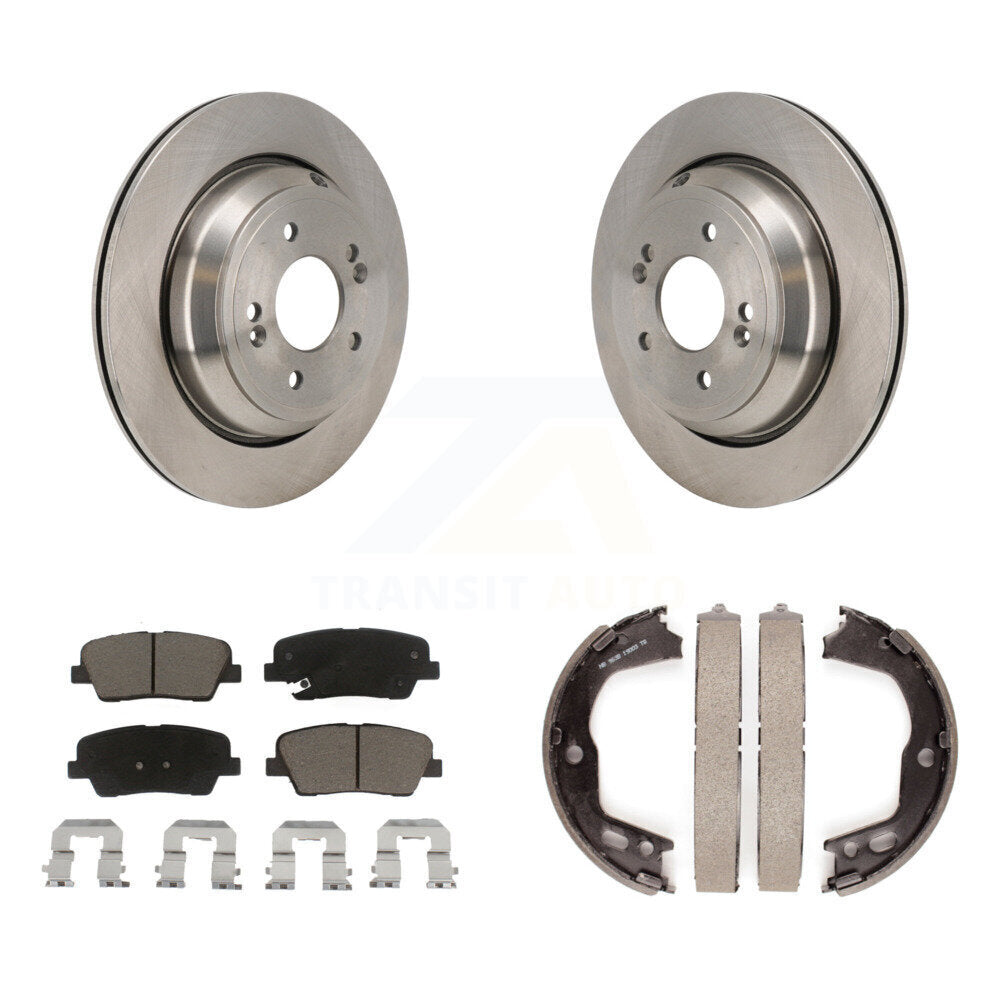 Kit de plaquettes en céramique et de chaussures de stationnement pour disques arrière, Rotors, pour Hyundai Equus 2011 – 2013