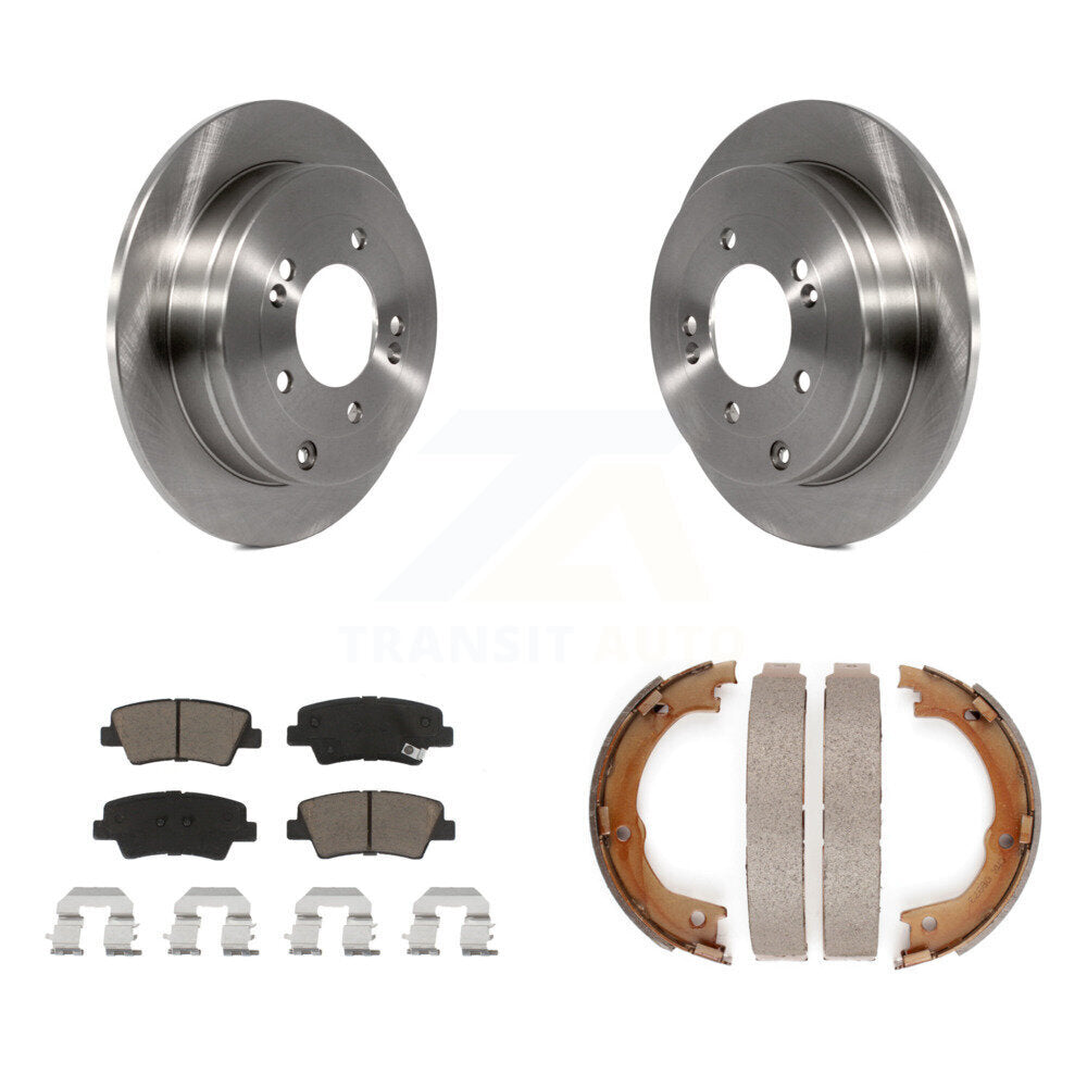 Kit de plaquettes en céramique et de freins de stationnement, Rotors à disque arrière, pour Kia Amant 2007 – 2009