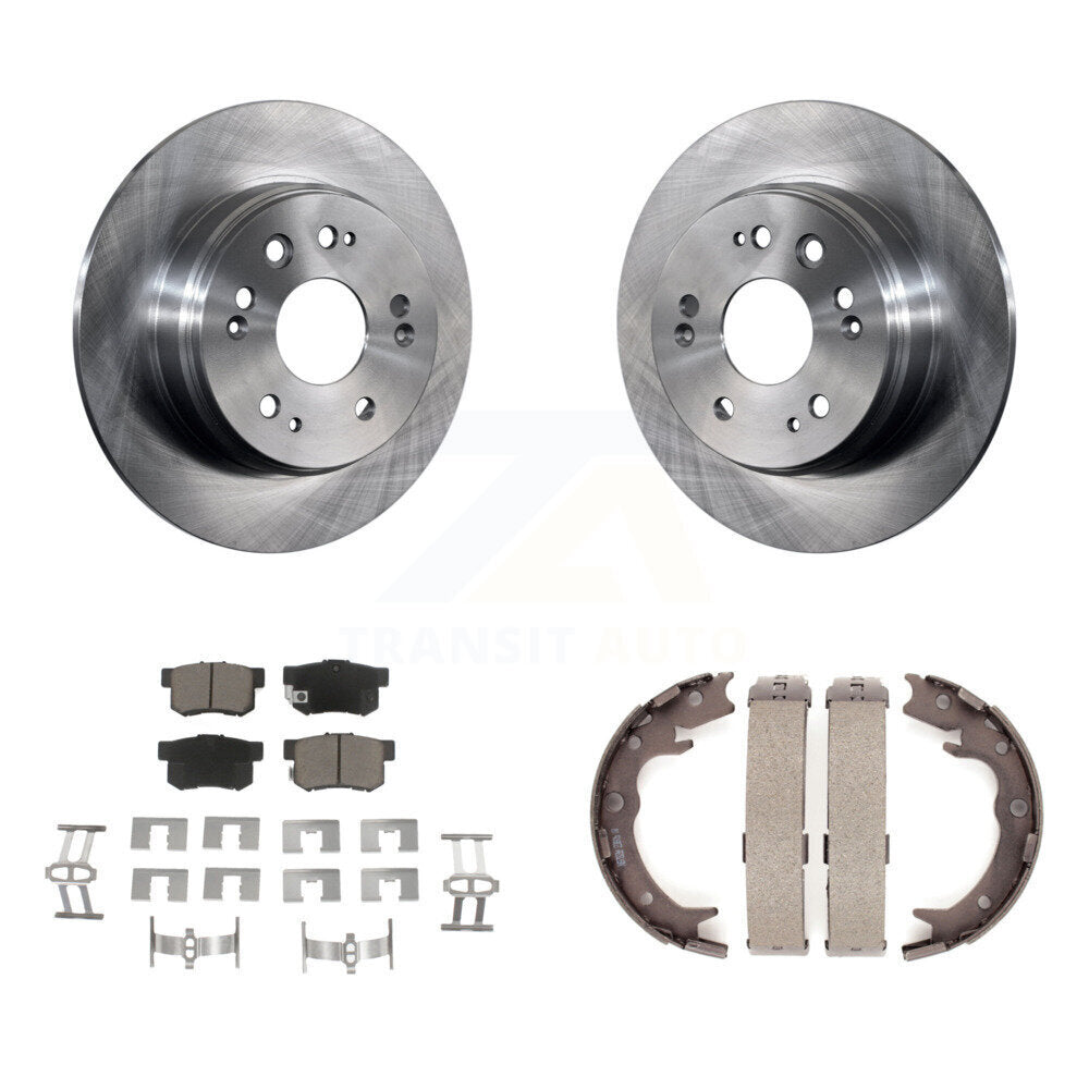 Kit de plaquettes en céramique et de freins de stationnement, Rotors à disque arrière, pour Honda CR-2002 – 2004