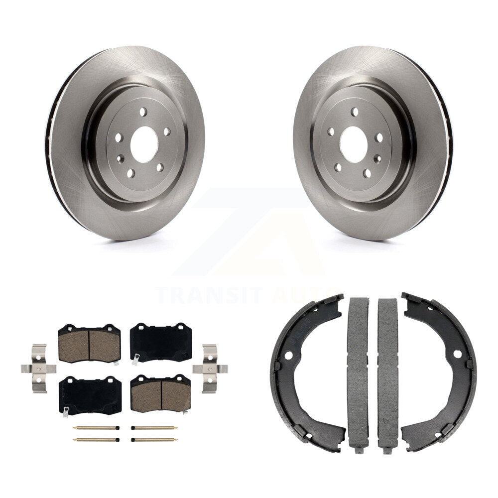 Kit de plaquettes en céramique et de chaussures de stationnement, Rotors à disque arrière, pour Chevrolet Camaro Cadillac