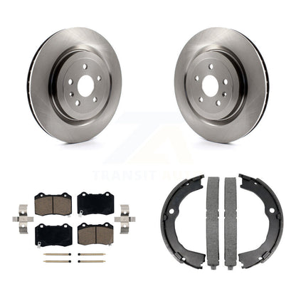Kit de plaquettes en céramique et de chaussures de stationnement, Rotors à disque arrière, pour Chevrolet Camaro Cadillac