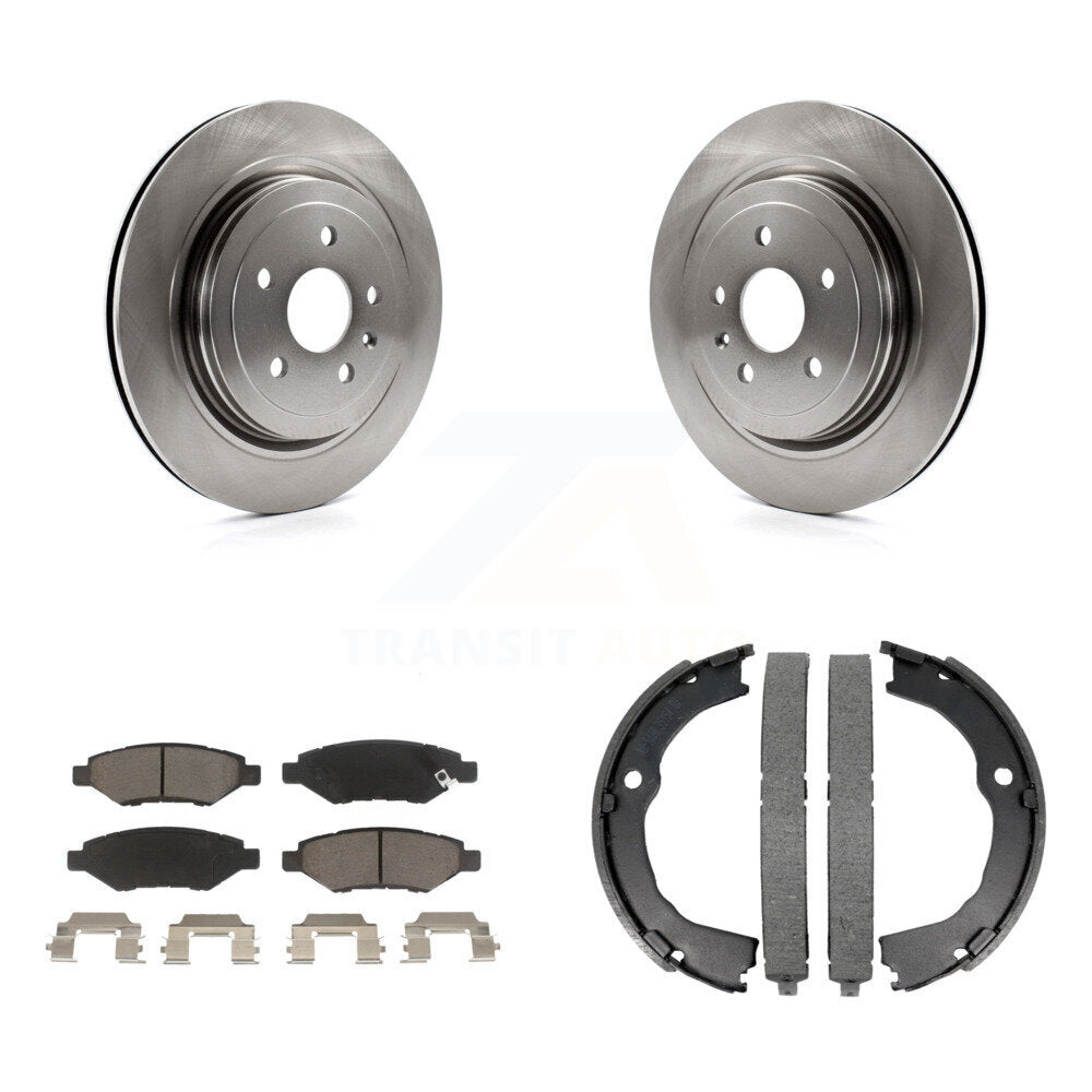 Kit de plaquettes en céramique et de patins de frein de stationnement, Rotors à disque arrière, pour Cadillac CTS