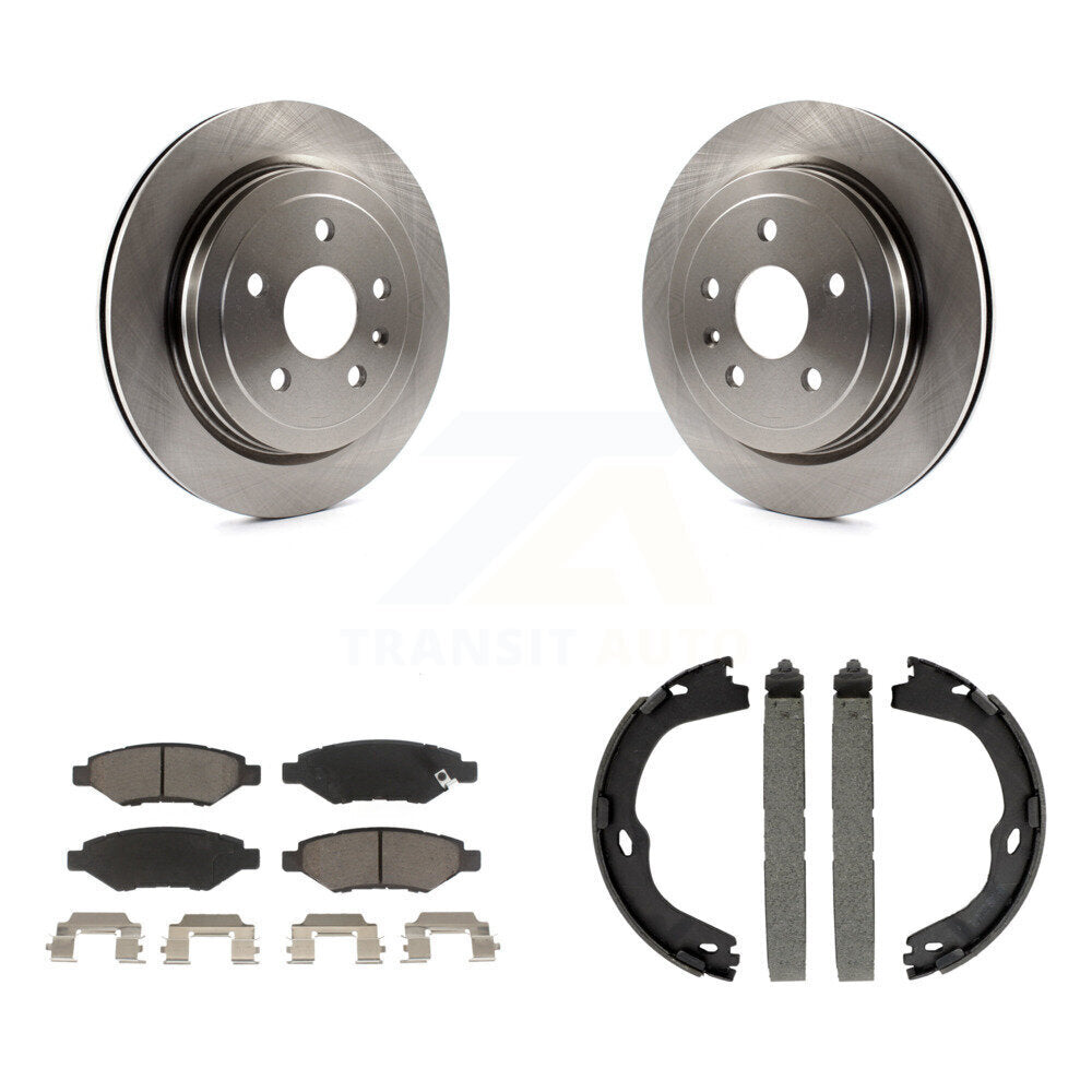 Kit de plaquettes en céramique et de patins de frein de stationnement, Rotors à disque arrière, pour Cadillac CTS