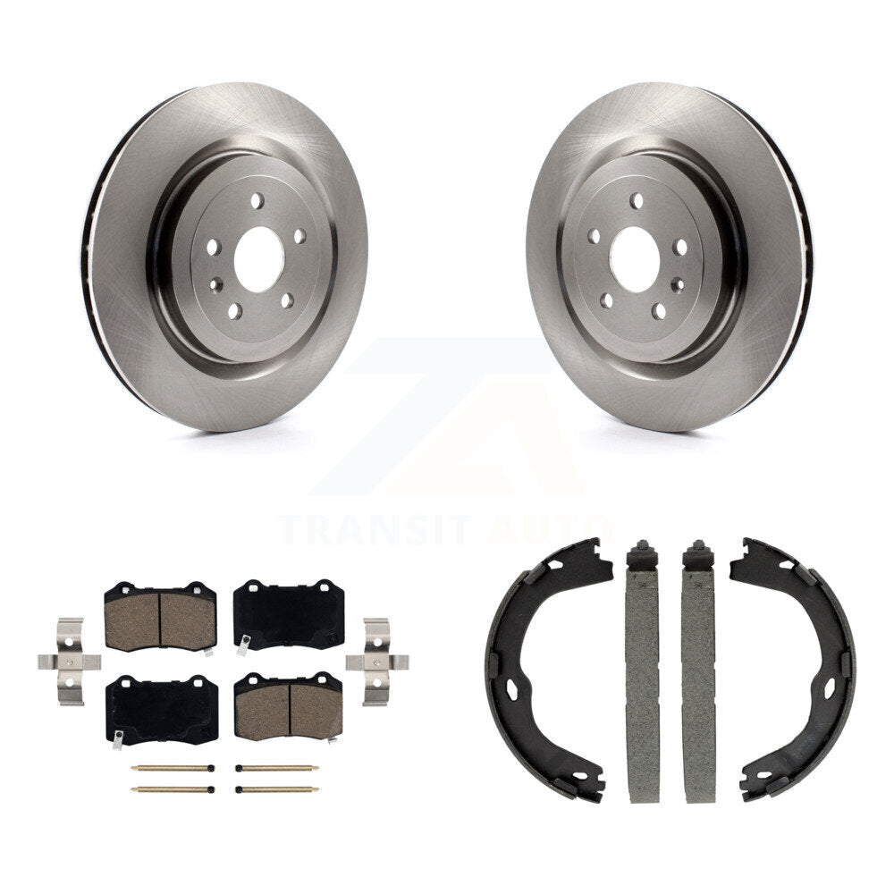 Kit de plaquettes en céramique et de chaussures de stationnement, Rotors à disque arrière, pour Chevrolet Camaro Cadillac
