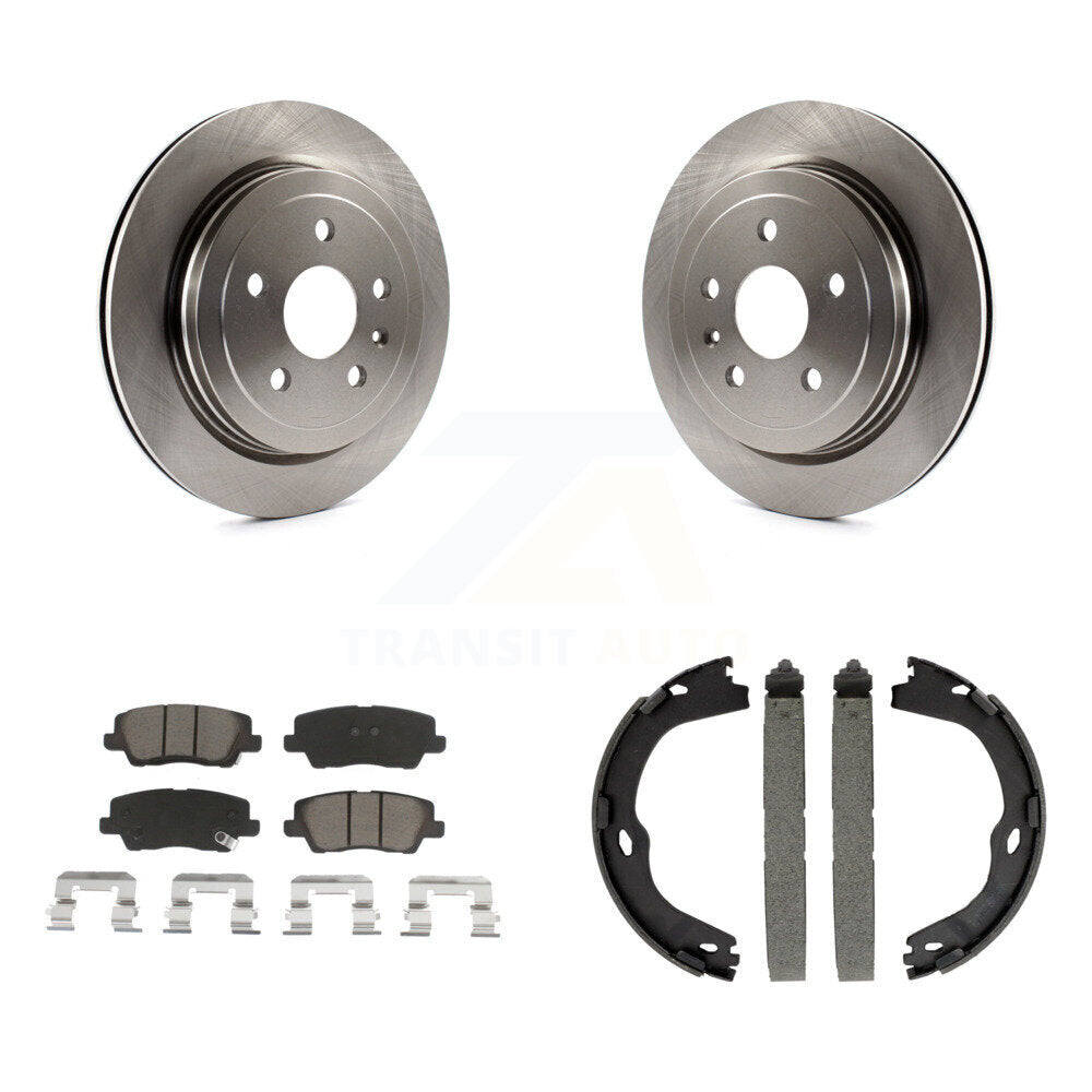 Kit de plaquettes en céramique et de patins de frein de stationnement, Rotors à disque arrière, pour Cadillac CTS