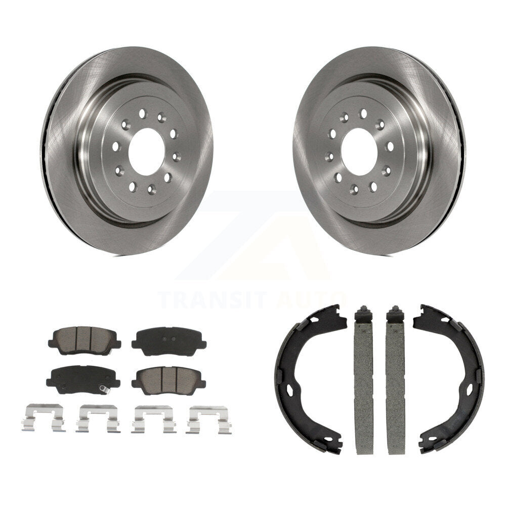 Kit de plaquettes en céramique et de freins de stationnement, Rotors à disque arrière, pour Cadillac ATS