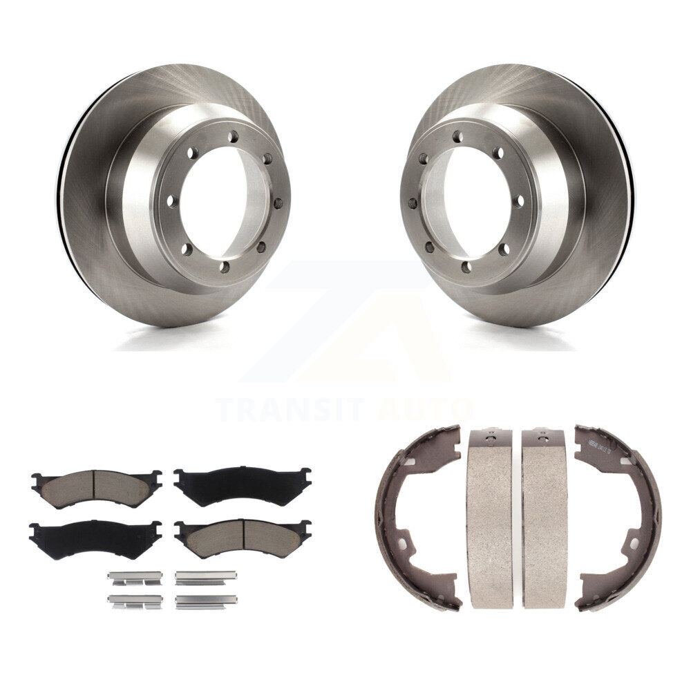 Kit de chaussures de frein de stationnement, Rotors à disque arrière, plaquettes en céramique, pour Ford E-350 Super Duty