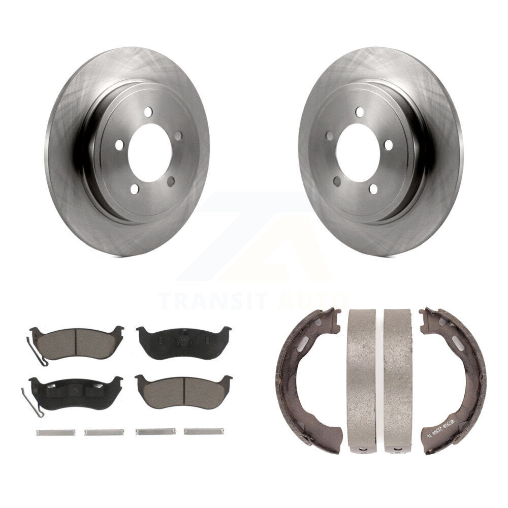 Kit de plaquettes en céramique et de chaussures de stationnement pour disques arrière, Rotors, pour Ford Explorer Sport Tra