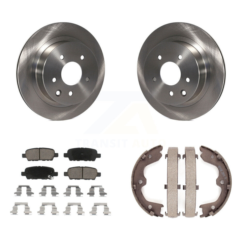 Kit de plaquettes en céramique et de chaussures de stationnement pour rotors de disque arrière, pour INFINITI G35 Nissan 350