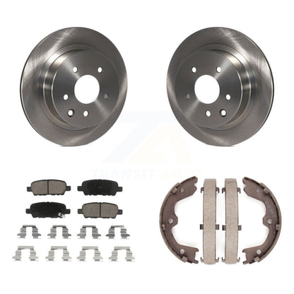 Kit de plaquettes en céramique et de chaussures de stationnement pour rotors de disque arrière, pour INFINITI G35 Nissan 350