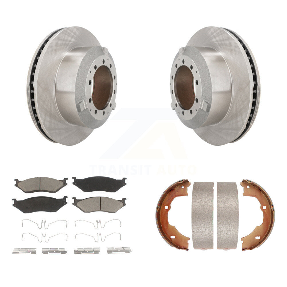 Kit de chaussures de stationnement avec plaquettes en céramique, Rotors à disque arrière, pour Ford F-450 Super Duty F-550