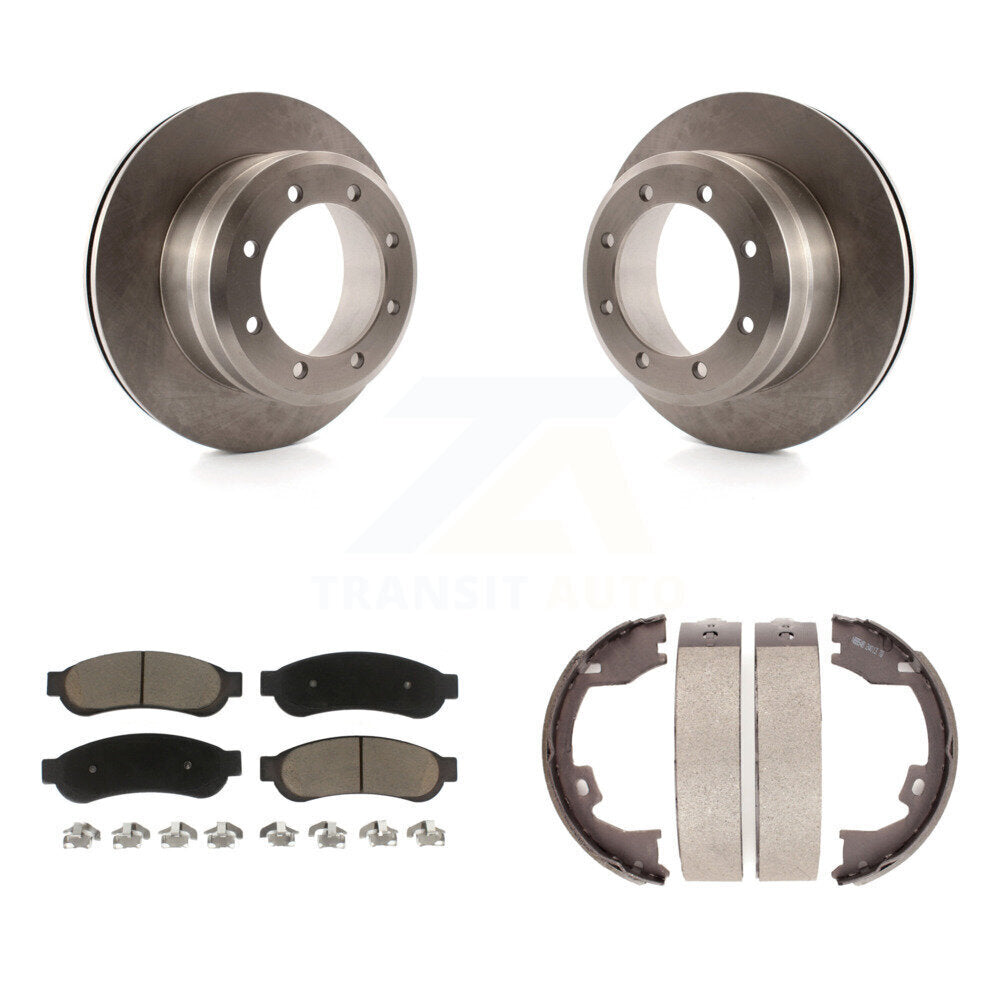 Kit de chaussures de stationnement avec plaquettes en céramique, Rotors à disque arrière, pour Ford F-350 Super Duty F-250