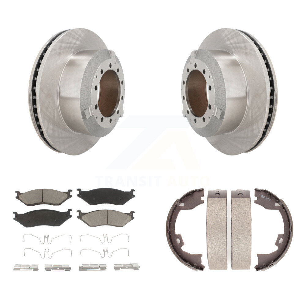Kit de chaussures de stationnement avec plaquettes en céramique, Rotors à disque arrière, pour Ford F-450 Super Duty IC LC