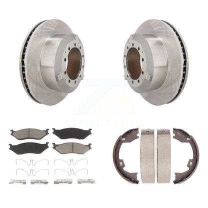 Kit de chaussures de stationnement avec plaquettes en céramique, Rotors à disque arrière, pour Ford F-450 Super Duty IC LC