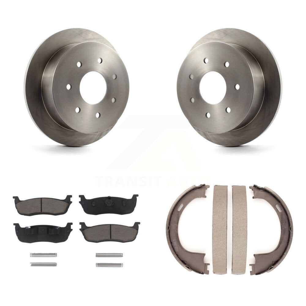 Kit de plaquettes en céramique et de patins de frein de stationnement, Rotors à disque arrière, pour Ford F-150 F-250