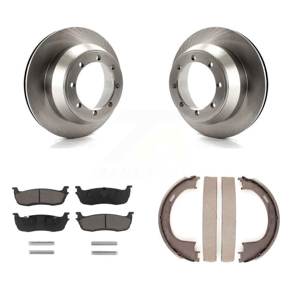 Kit de chaussures de stationnement avec plaquettes en céramique, Rotors à disque arrière, pour Ford F-150, avec roues à 8 écrous