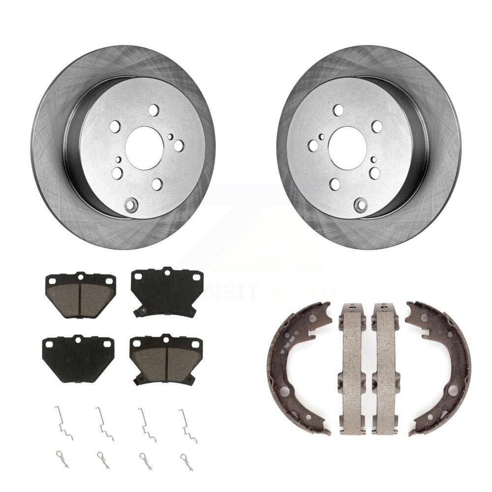 Kit de plaquettes en céramique et de chaussures de stationnement, Rotors à disque arrière, pour Toyota Matrix Corolla Vib