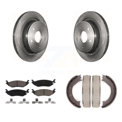Kit de plaquettes en céramique et de freins de stationnement, Rotors à disque arrière, pour Dodge Ram 1500
