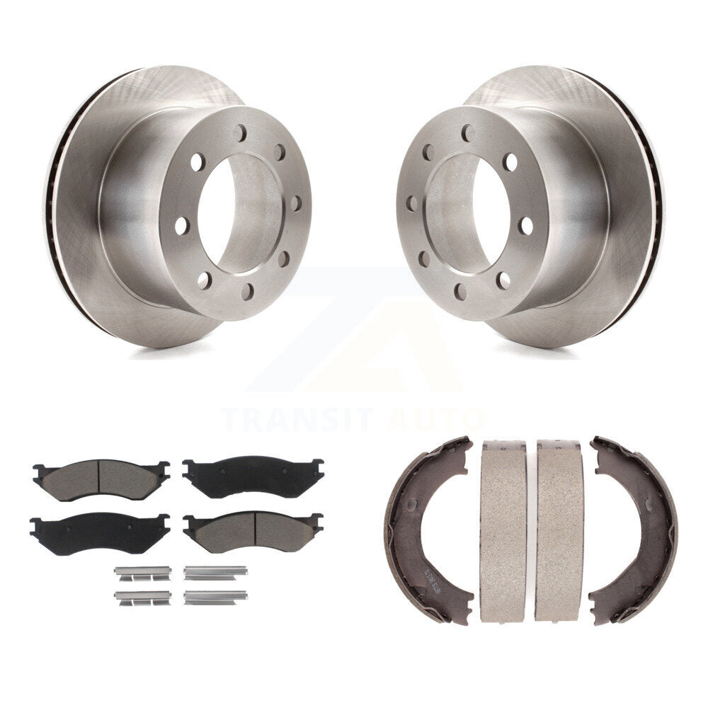 Kit de plaquettes en céramique et de freins de stationnement, Rotors à disque arrière, pour Dodge Ram 2500 3500