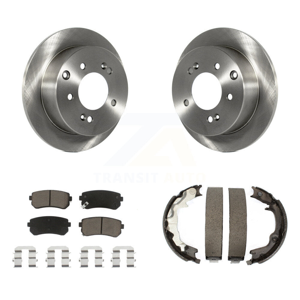 Kit de plaquettes en céramique et de chaussures de stationnement pour rotors de disque arrière, pour Kia Forte Kou 2010 – 2013