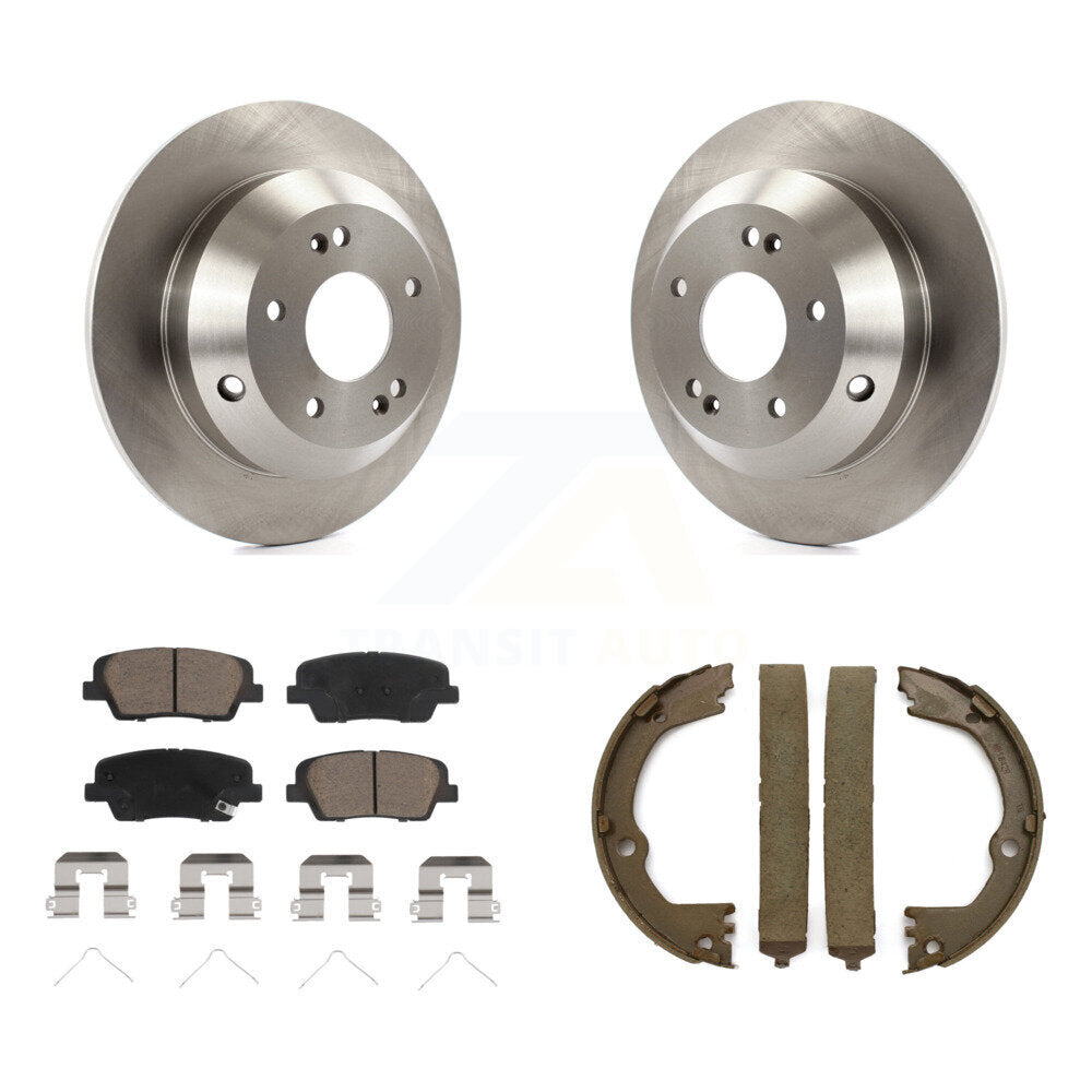 Kit de plaquettes en céramique et de chaussures de stationnement, Rotors à disque arrière, pour Hyundai Santa Fe Sport XL