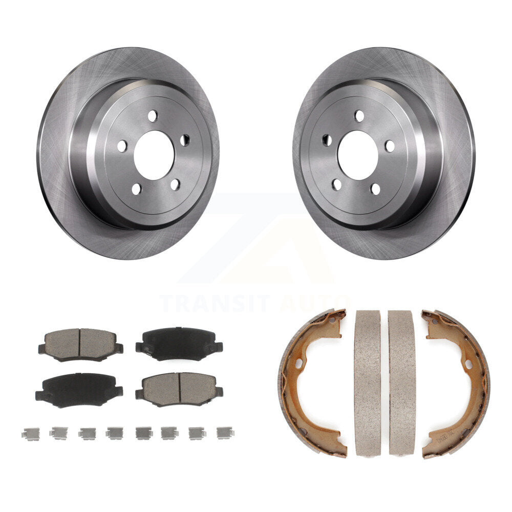 Kit de plaquettes en céramique et de chaussures de stationnement, Rotors à disque arrière, pour Jeep Liberty Dodge Nitr