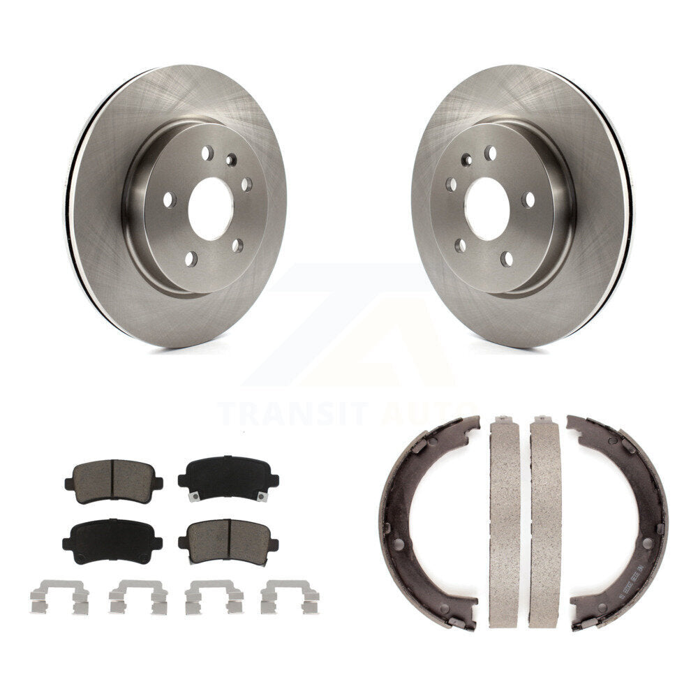 Kit de plaquettes en céramique et de patins de frein de stationnement, Rotors à disque arrière, pour Cadillac XTS