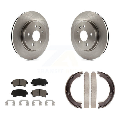 Kit de plaquettes en céramique et de patins de frein de stationnement, Rotors à disque arrière, pour Cadillac XTS