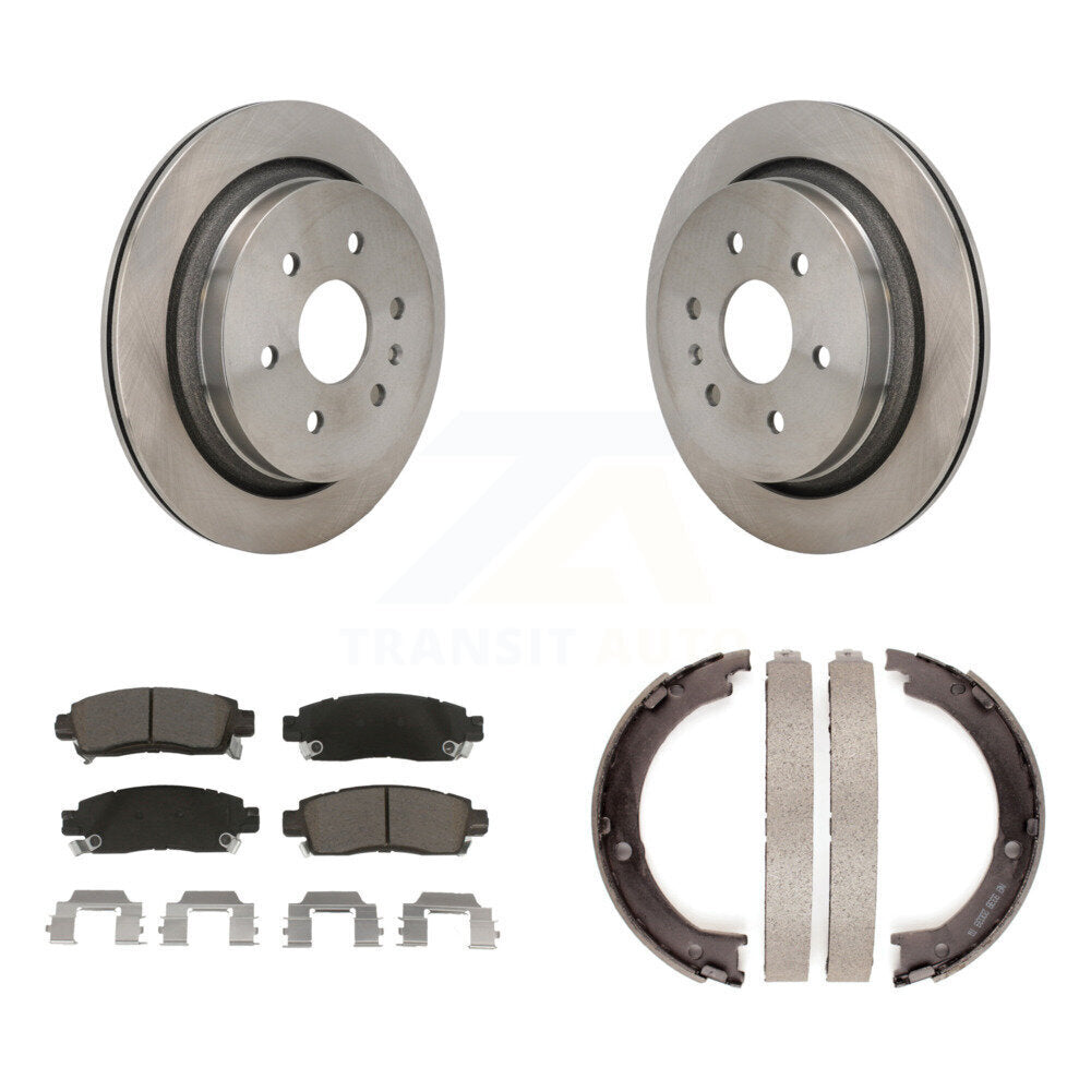 Kit de plaquettes en céramique et de patins de frein de stationnement, Rotors à disque arrière, pour Cadillac XTS