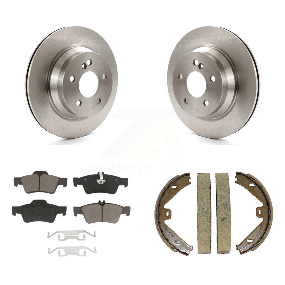 Kit de plaquettes en céramique et de chaussures de stationnement pour rotors de disque arrière, pour Mercedes-Benz E350 E400
