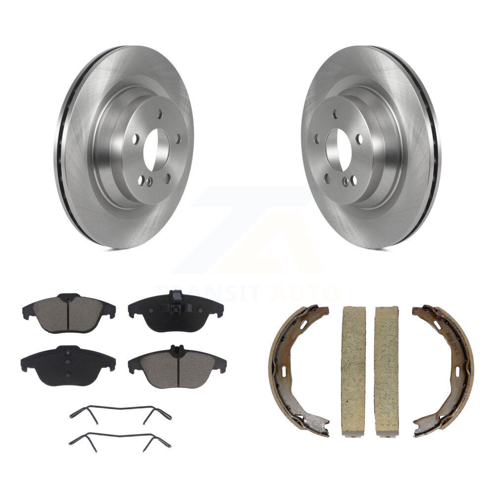 Kit de plaquettes en céramique et de patins de frein de stationnement, Rotors à disque arrière, pour Mercedes-Benz E55