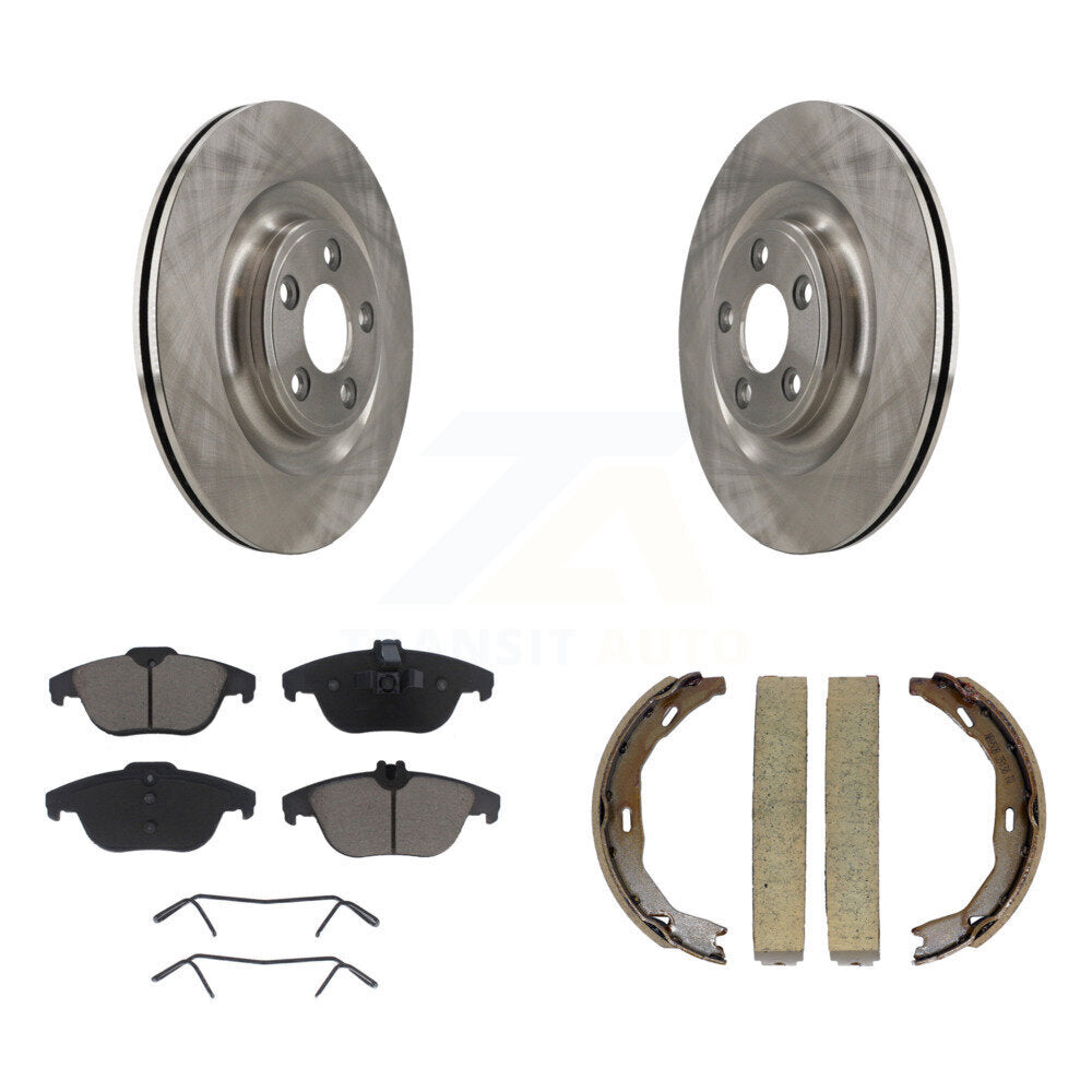 Kit de plaquettes en céramique et de patins de frein de stationnement, Rotors à disque arrière, pour Mercedes-Benz E40