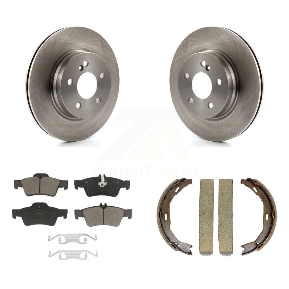 Kit de plaquettes en céramique et de patins de frein de stationnement, Rotors à disque arrière, pour Mercedes-Benz E55