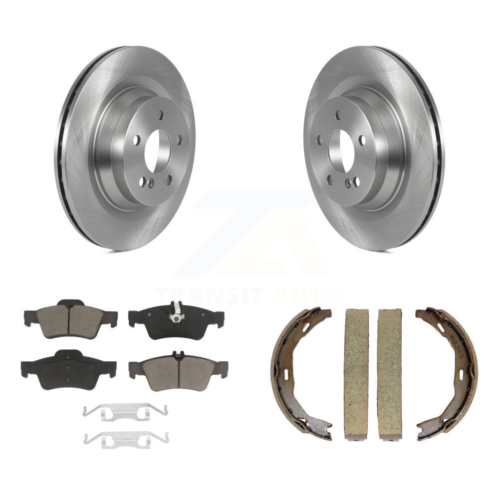 Kit de plaquettes en céramique et de patins de frein de stationnement, Rotors à disque arrière, pour Mercedes-Benz E55