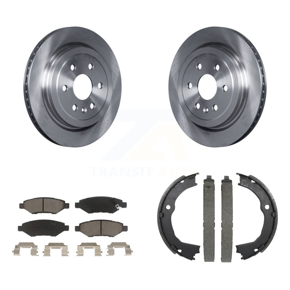 Kit de patins de frein de stationnement, Rotors à disque arrière, plaquettes en céramique, pour Cadillac SR 2010 – 2016