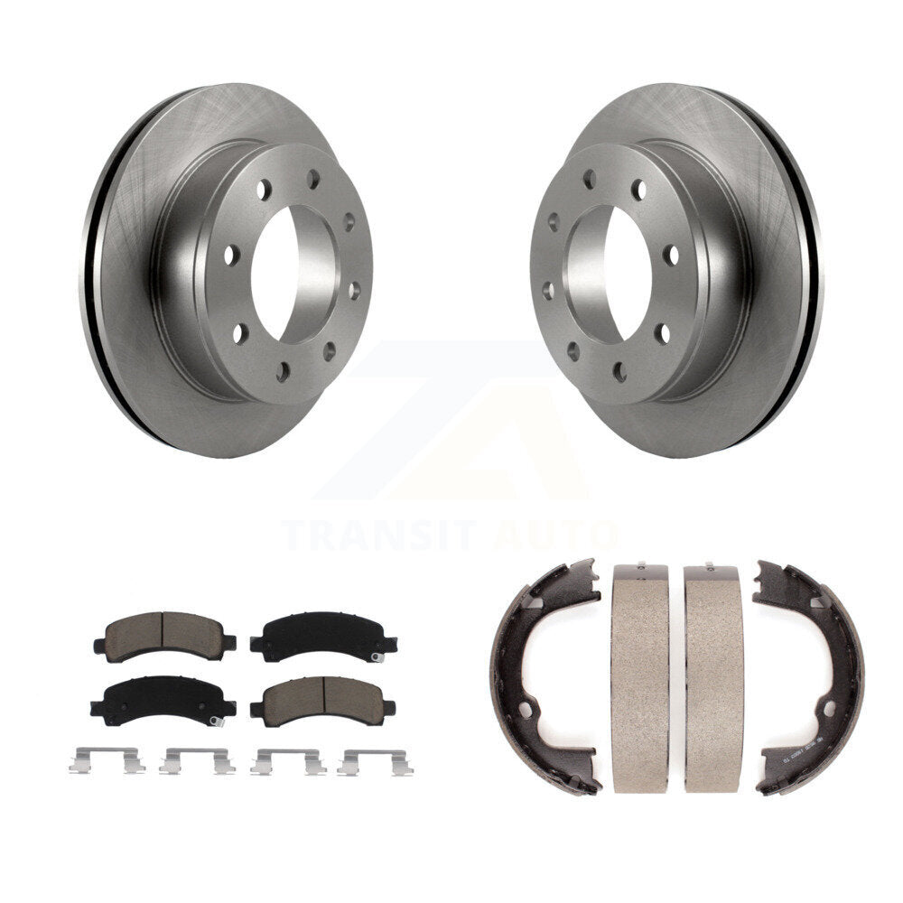 Kit de plaquettes en céramique et de chaussures de stationnement, Rotors à disque arrière, pour Chevrolet GMC Savana 2500