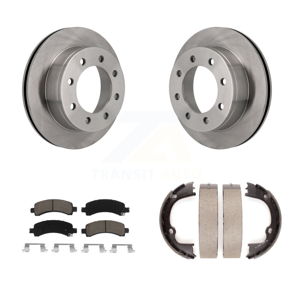 Kit de plaquettes en céramique et de chaussures de stationnement, Rotors à disque arrière, pour Chevrolet GMC Savana 2500