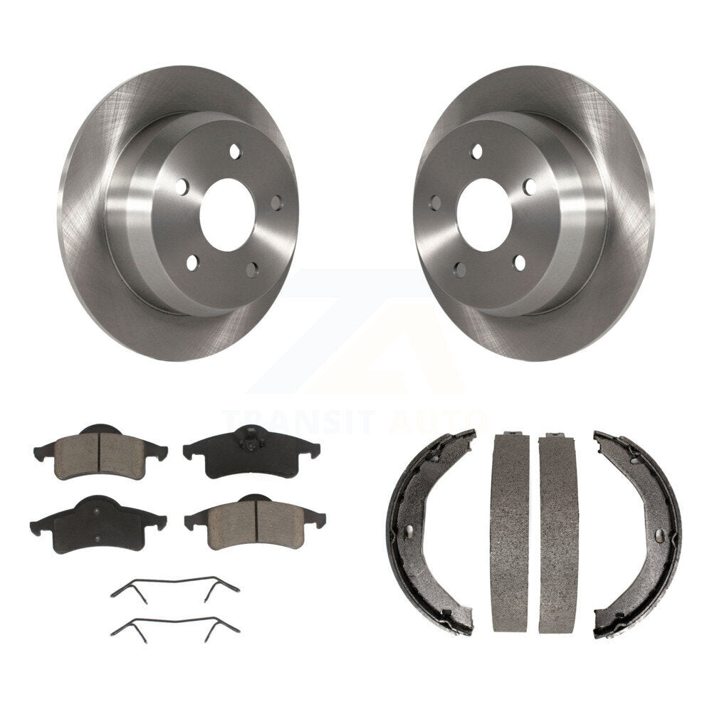 Kit de plaquettes en céramique et de chaussures de stationnement pour disques arrière, Rotors, pour Jeep Grand Cherokee 99-04