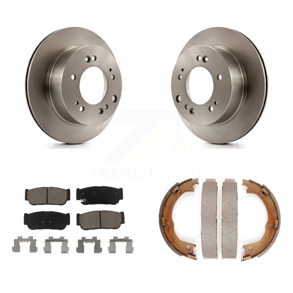 Kit de chaussures de frein de stationnement, Rotors à disque arrière, plaquettes en céramique, pour Kia Sorento 2007 – 2009