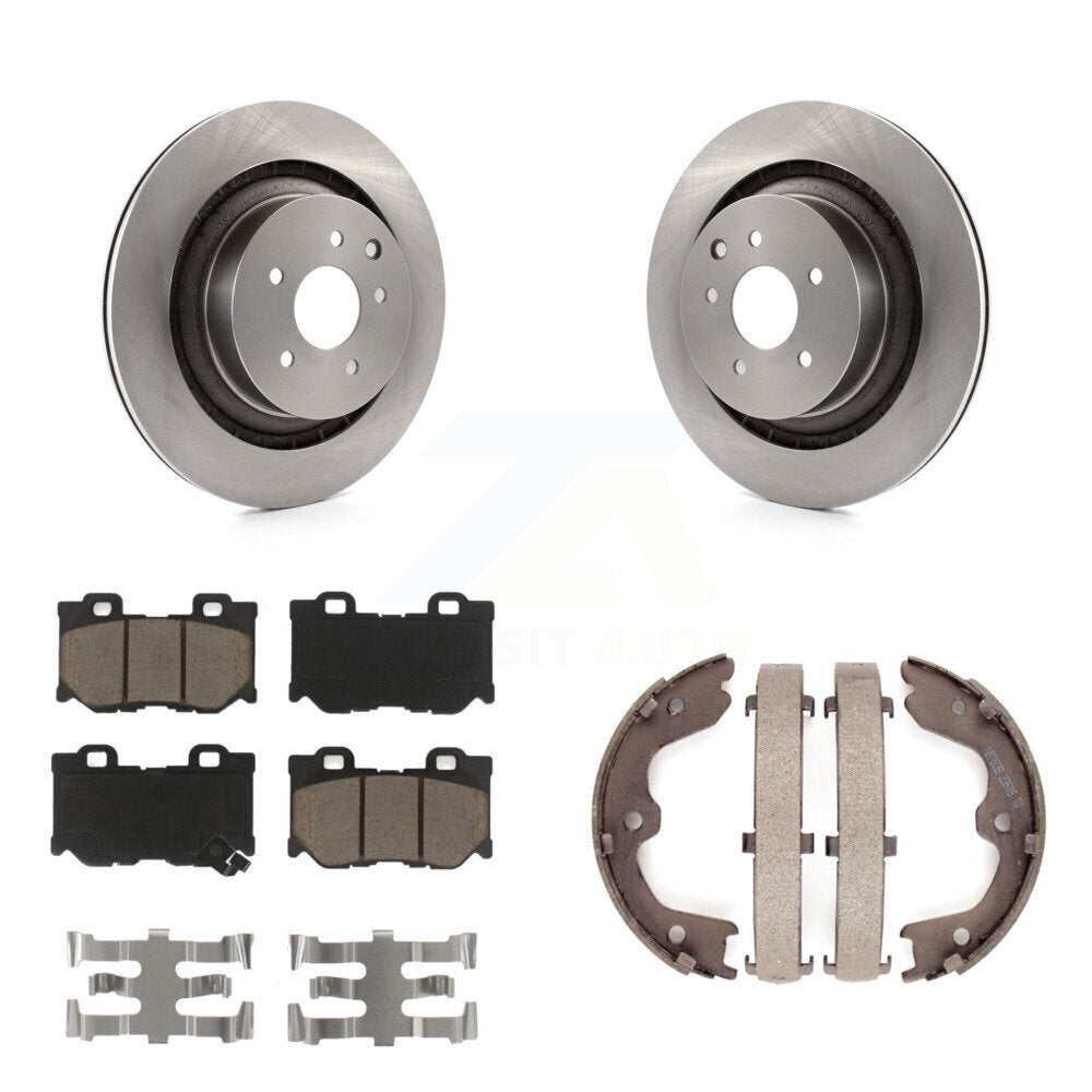 Kit de chaussures de stationnement avec plaquettes en céramique, Rotors à disque arrière, pour INFINITI G37 Nissan 370Z Q6