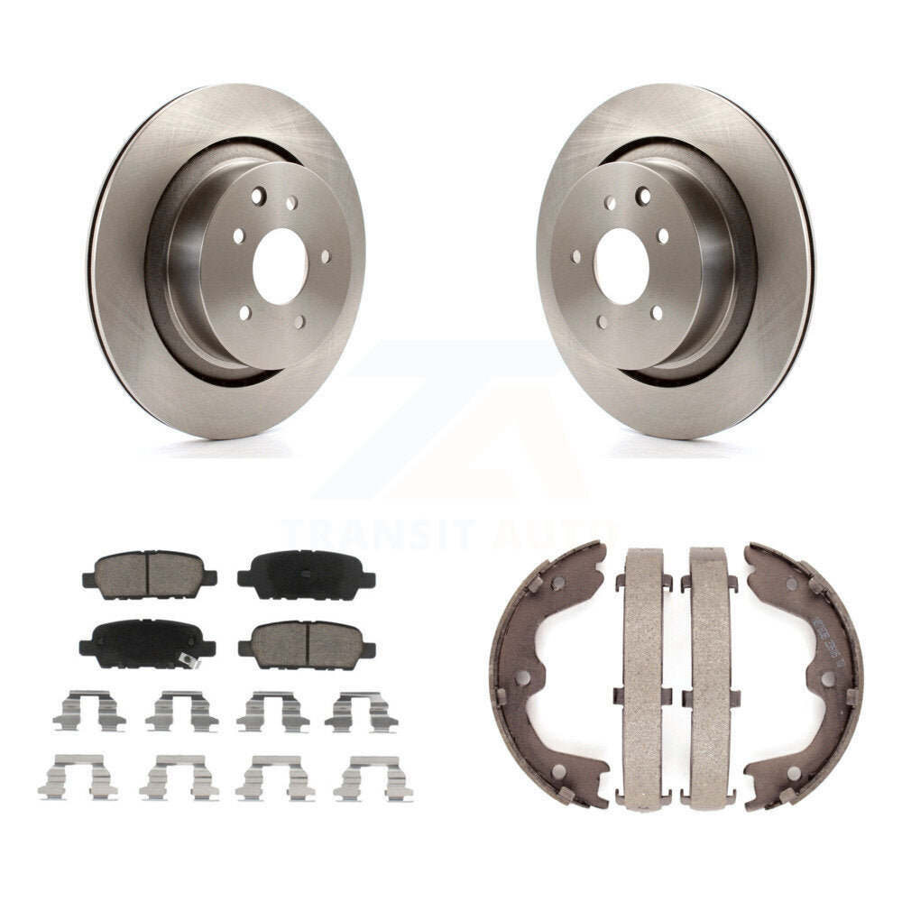 Kit de plaquettes en céramique et de patins de frein de stationnement, Rotors à disque arrière, pour INFINITI G35 Q60