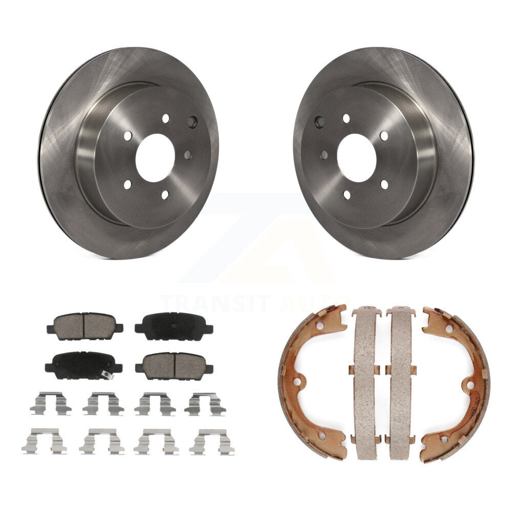 Kit de plaquettes en céramique et de chaussures de stationnement, Rotors à disque arrière, pour INFINITI FX35 Nissan Ques