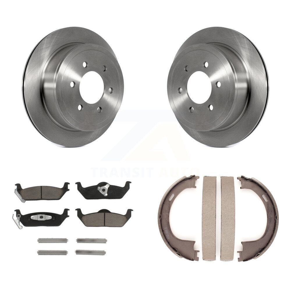 Kit de plaquettes en céramique et de chaussures de stationnement pour disques arrière, Rotors, pour Ford F-150 Lincoln Mark L