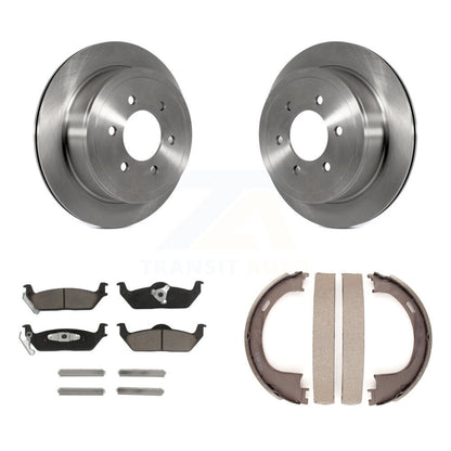 Kit de plaquettes en céramique et de chaussures de stationnement pour disques arrière, Rotors, pour Ford F-150 Lincoln Mark L