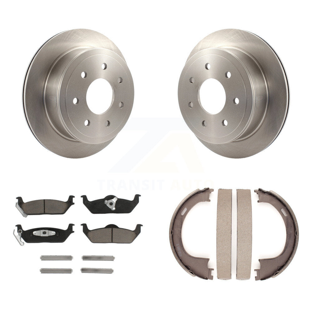 Kit de plaquettes en céramique et de chaussures de stationnement pour disques arrière, Rotors, pour Ford F-150 Lincoln Mark L