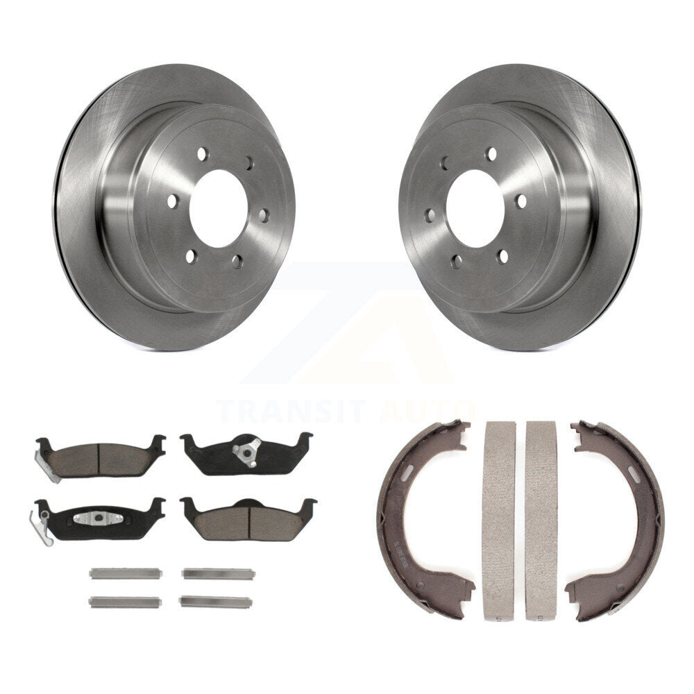 Kit de chaussures de stationnement avec plaquettes en céramique, Rotors à disque arrière, pour Ford F-150, avec roues à 6 écrous