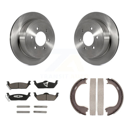 Kit de chaussures de stationnement avec plaquettes en céramique, Rotors à disque arrière, pour Ford F-150, avec roues à 6 écrous