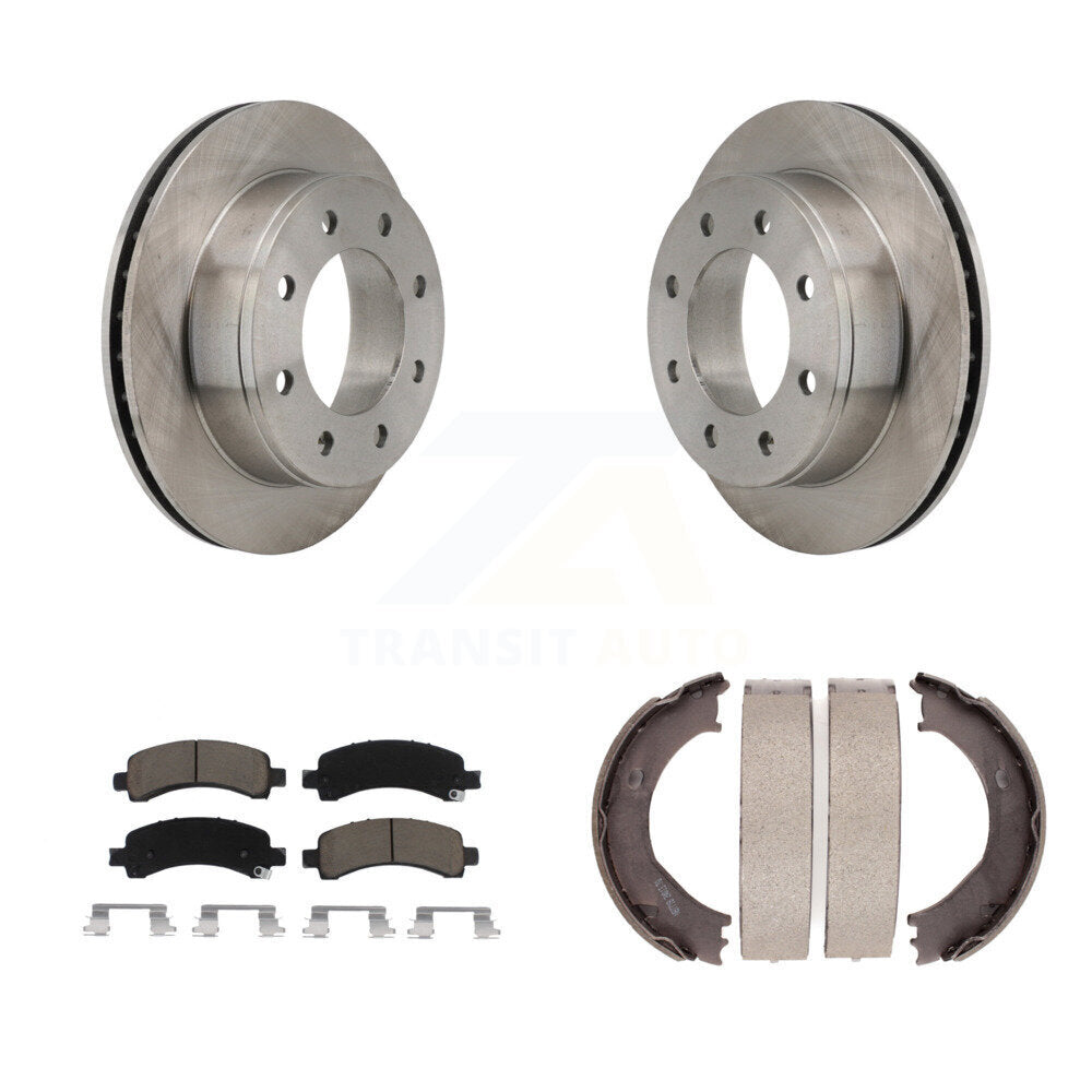 Kit de plaquettes en céramique et de chaussures de stationnement pour disques arrière, Rotors, pour Chevrolet Express 2500 GM